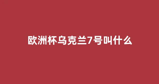 乌克兰足球队7号是谁？这个问题背后藏着不少故事