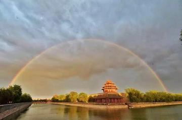 惊艳！北京雨后再现双彩虹